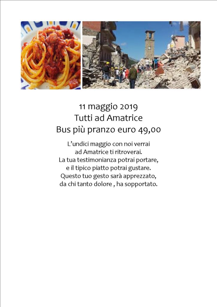 11 maggio 2019 ad Amatrice